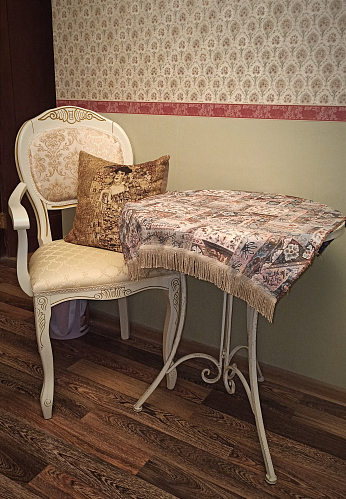 Деревянный стул Лауро патина золото / бежевый тесьма 11 фото покупателя 1